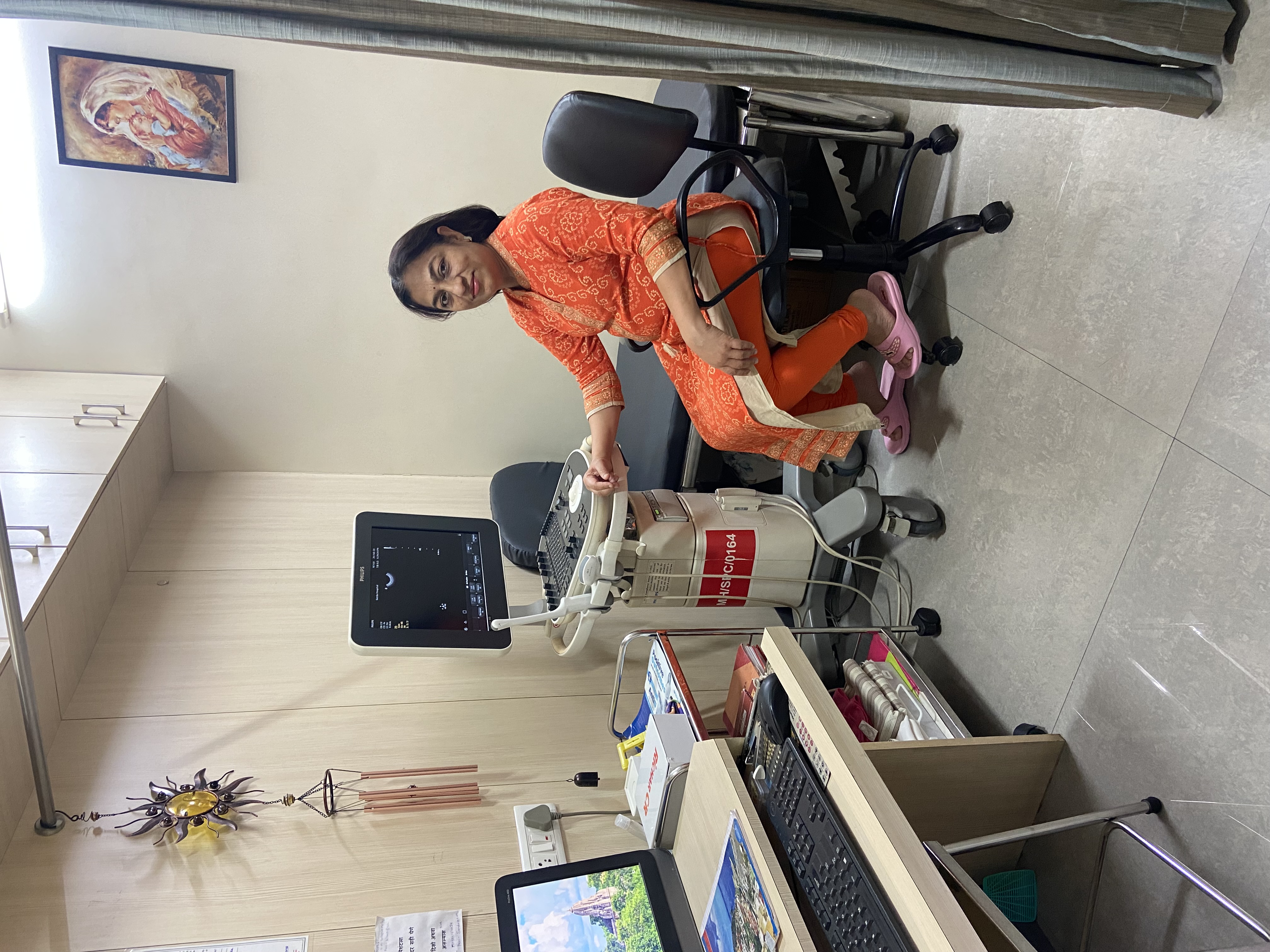 Sonography room at Sarda Hospital